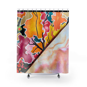 Boho Shower Curtain: Floral Nature Design. - Shower Curtain