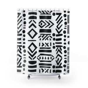 "Aztec Boho Shower Curtain: Chic, Bohemian Style" - Shower Curtain