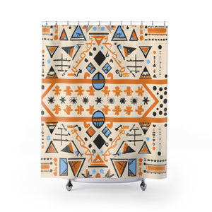 "Aztec Boho Shower Curtain: Bohemian Luxury!" - Shower Curtain