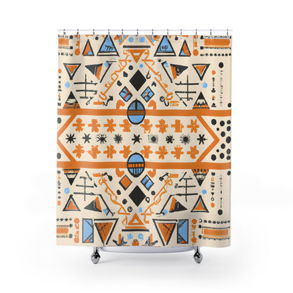 "Aztec Boho Shower Curtain: Bohemian Luxury!" - Shower Curtain