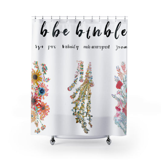 "Bohemian Floral Nature Shower Curtain" - Shower Curtain