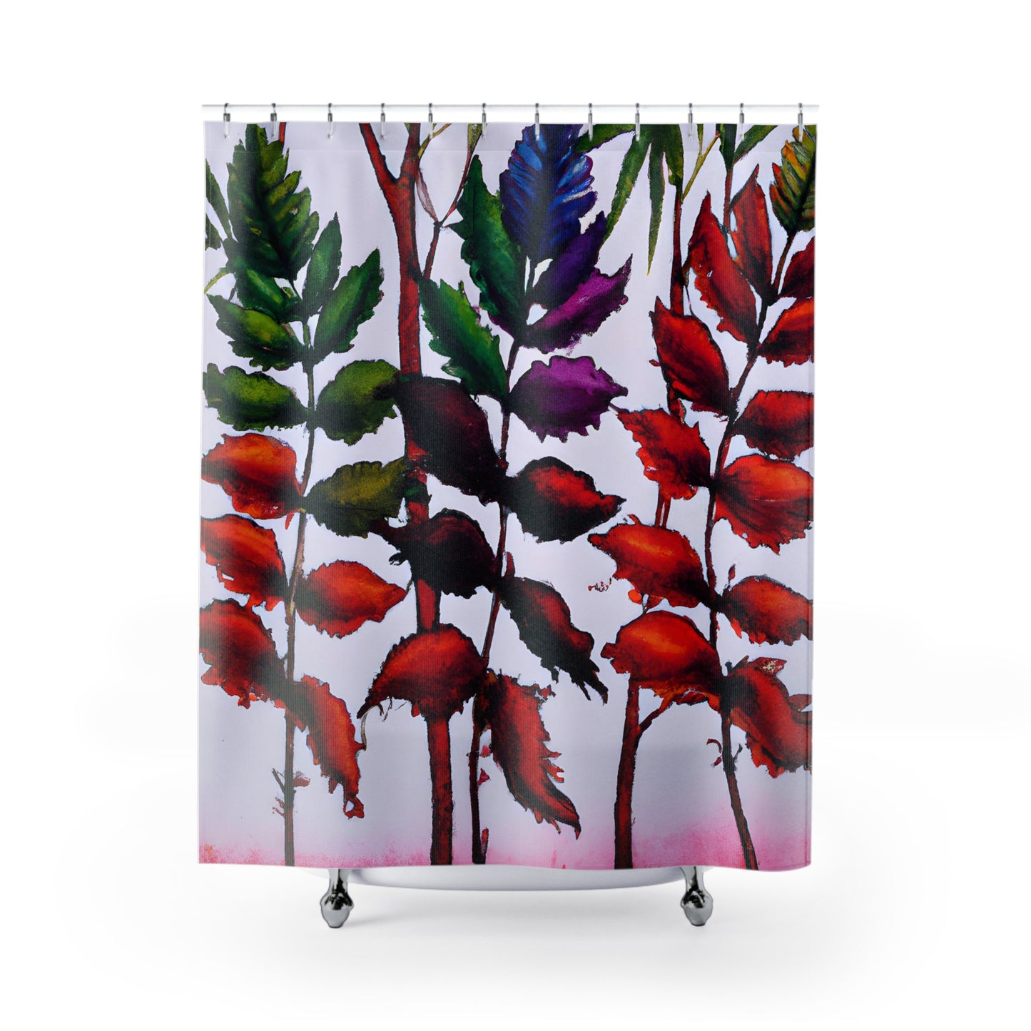 "Elegant Floral Boho Shower Curtains" - Shower Curtain