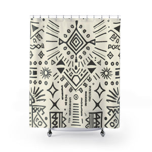 "Aztec Boho Shower Curtain: Bold Beauty" - Shower Curtain