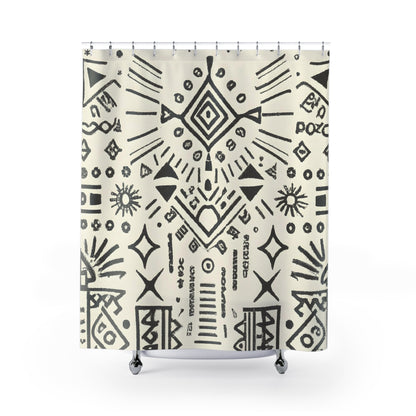 "Aztec Boho Shower Curtain: Bold Beauty" - Shower Curtain