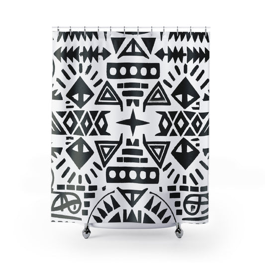 "Aztec Boho Shower Curtain: Bold Style" - Shower Curtain