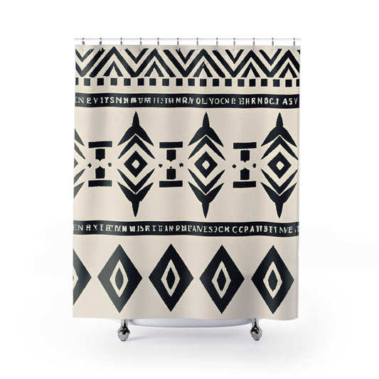 "Stunning Aztec Boho Shower Curtain" - Shower Curtain