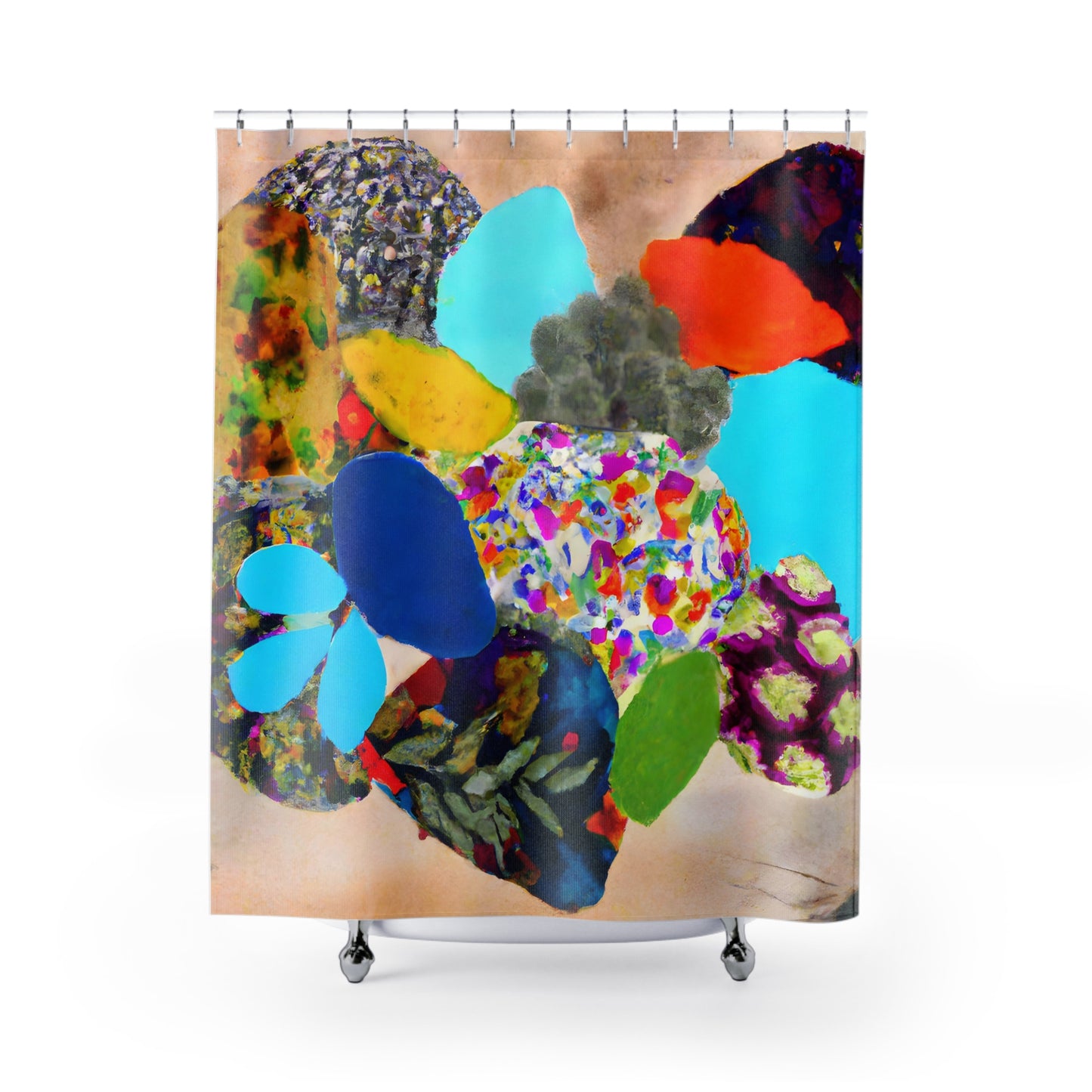 "Exotic Boho Floral Nature Shower Curtain" - Shower Curtain