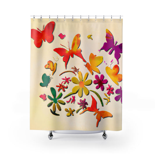 "Bohemian Floral Nature Shower Curtain" - Shower Curtain