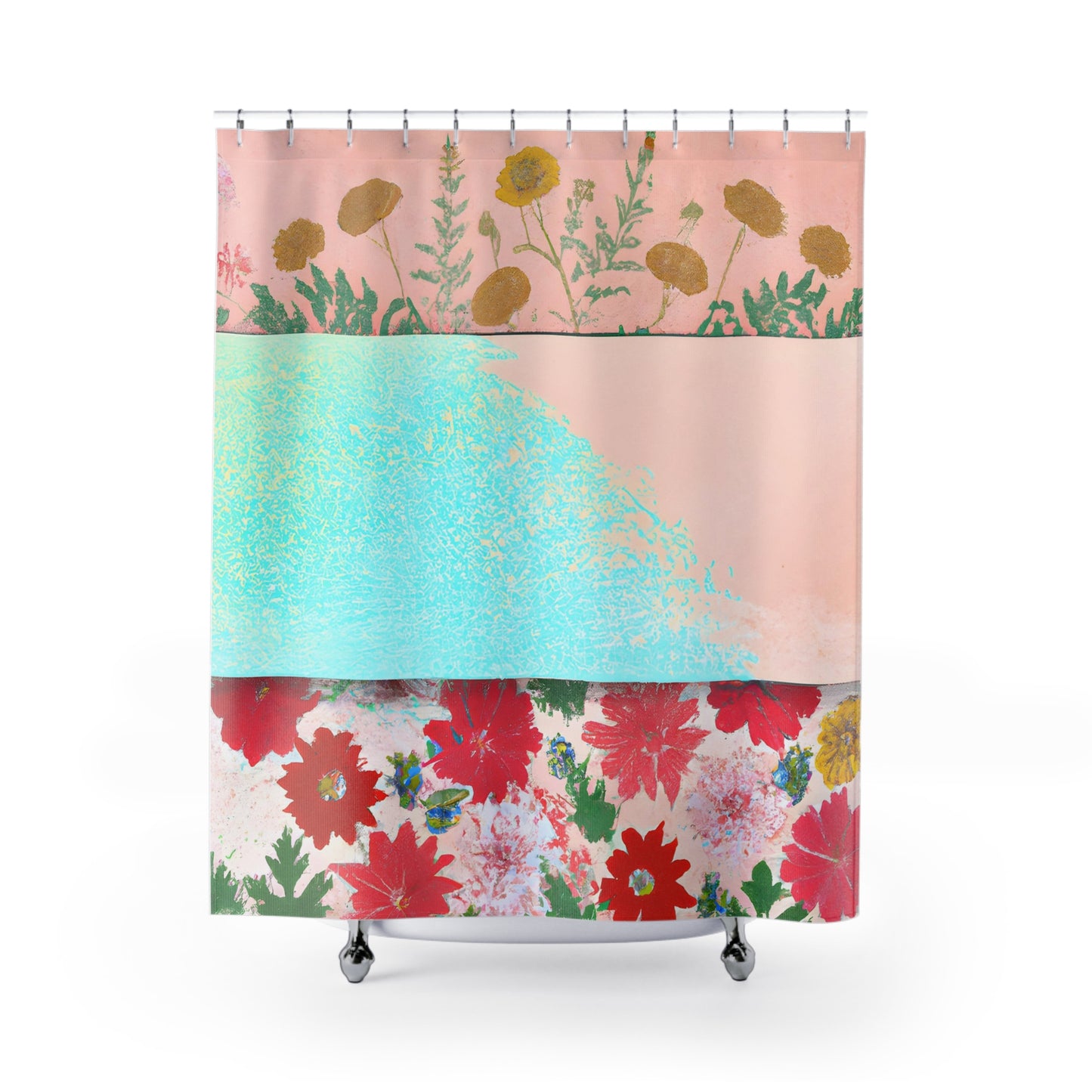 "Boho Floral Nature Shower Curtains" - Shower Curtain