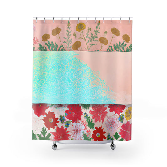 "Boho Floral Nature Shower Curtains" - Shower Curtain