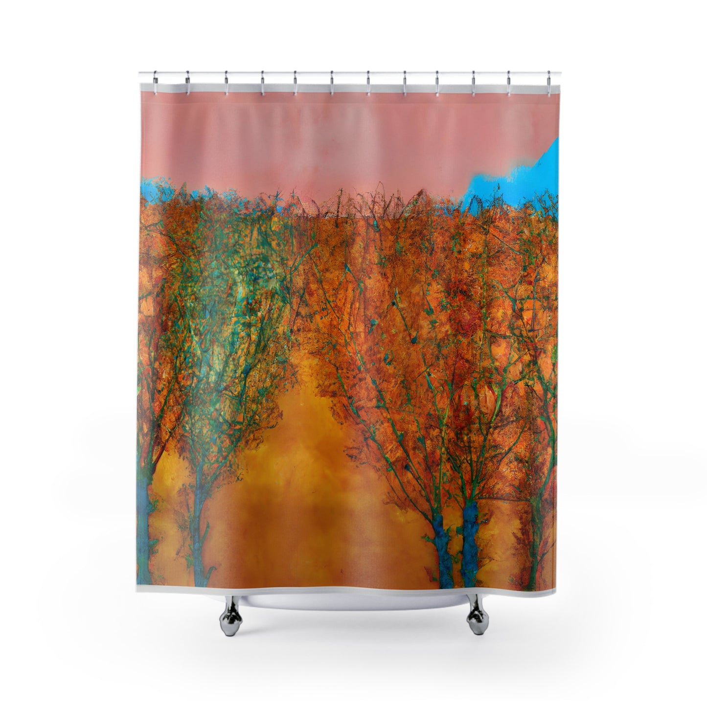 "Wildflower Boho Shower Curtain For Nature Lovers" - Shower Curtain