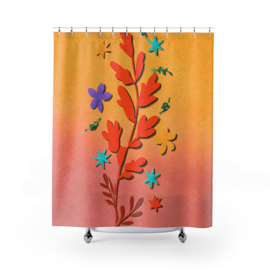 Beautiful Floral Boho Shower Curtain - Shower Curtain