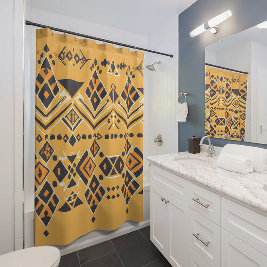 "Modern Bohemian Aztec Shower Curtains" - Shower Curtain