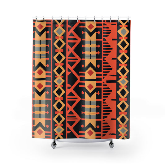 "Gorgeous Boho Aztec Shower Curtain" - Shower Curtain