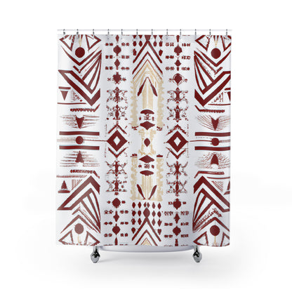 "Aztec Boho Shower Curtain: Style & Comfort" - Shower Curtain