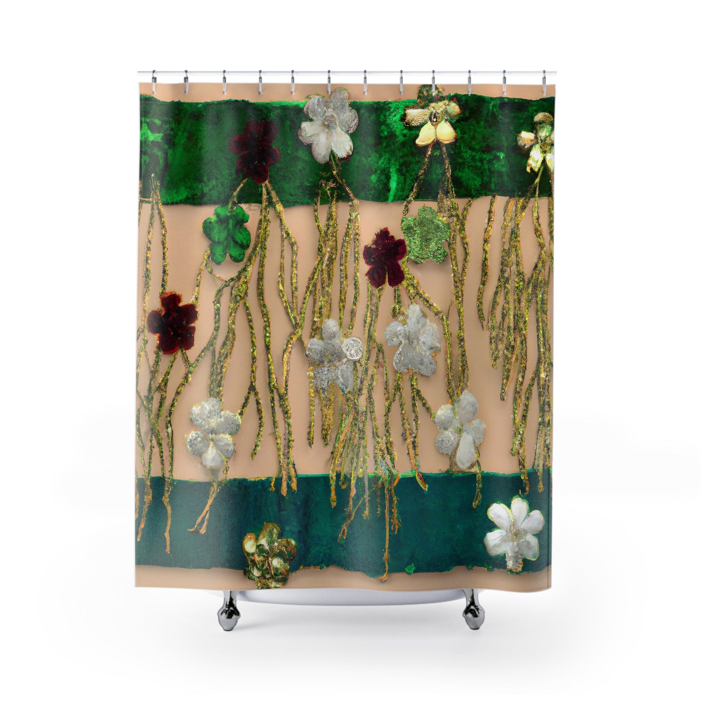 "Colorful Floral Nature Shower Curtain". - Shower Curtain