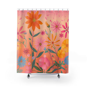 "Bohemian Nature Floral Shower Curtain" - Shower Curtain