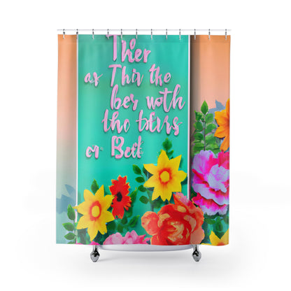 "Floral Nature Boho Shower Curtain". - Shower Curtain