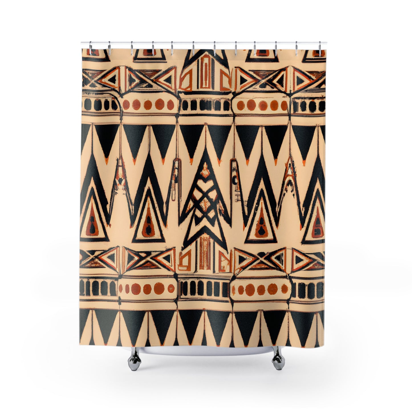 "Aztec Boho Shower Curtain: Nature-Inspired Style!" - Shower Curtain