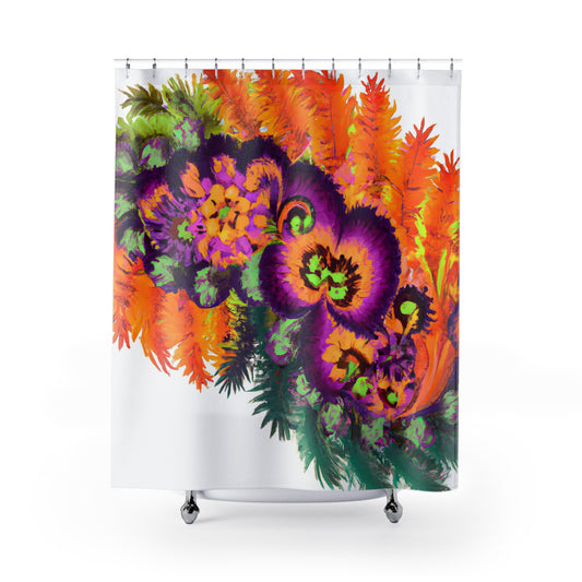 "Nature's Delight: Boho Shower Curtain" - Shower Curtain