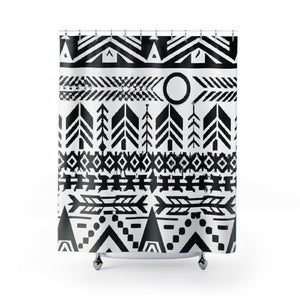 "Aztec Boho Shower Curtain: Chic Meets Bohemian!" - Shower Curtain