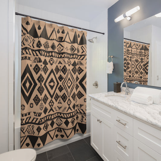 "Aztec-Inspired Boho Shower Curtain". - Shower Curtain