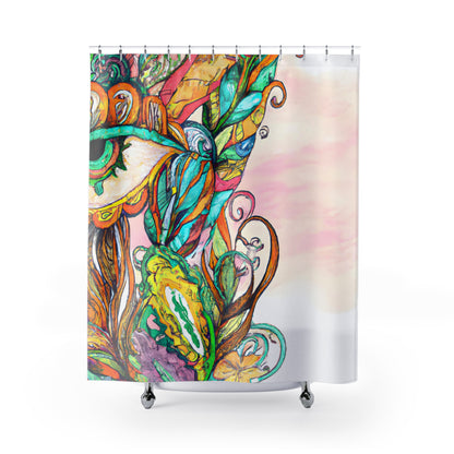 "Flowery Nature Boho Shower Curtain!" - Shower Curtain