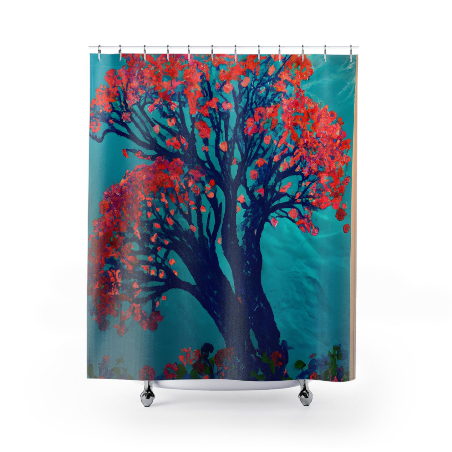 "Boho Floral Nature Shower Curtain" - Shower Curtain