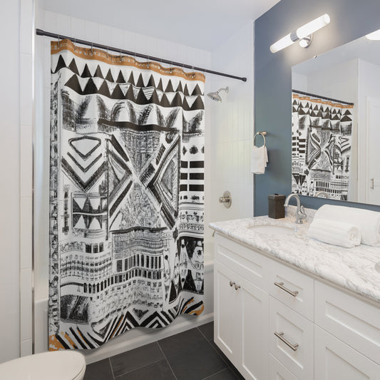 "Aztec Boho Shower Curtain: Chic Luxury!" - Shower Curtain