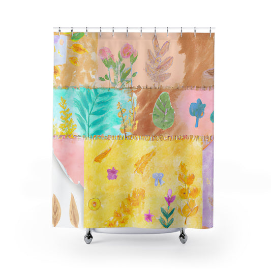 "Bohemian Floral Nature Shower Curtain" - Shower Curtain