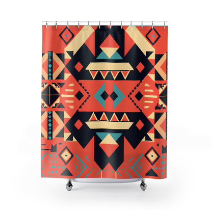 Aztec Boho Shower Curtain: Chic! - Shower Curtain