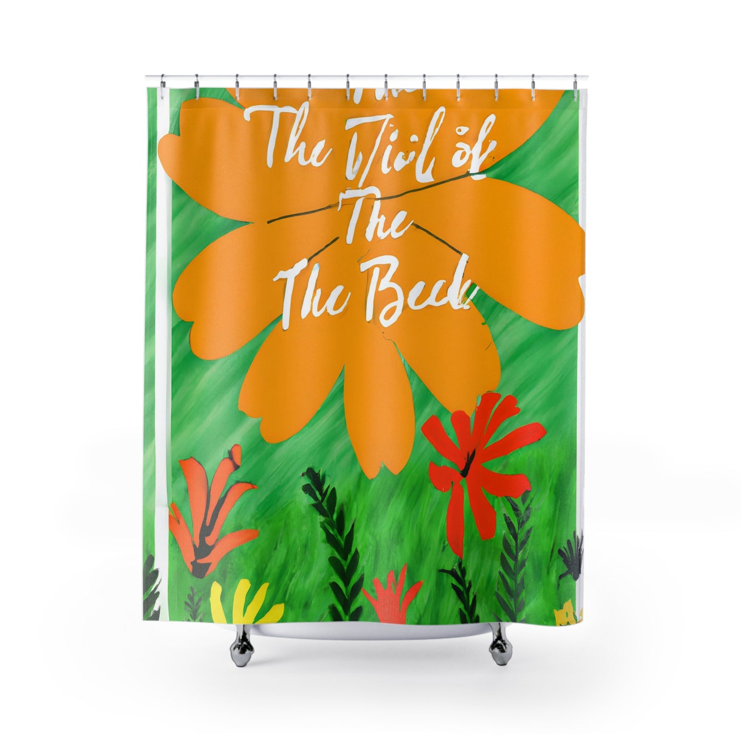 "Floral Blooms Boho Shower Curtain" - Shower Curtain