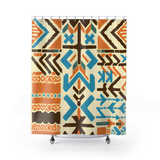 Aztec Boho Shower Curtain: Bold. - Shower Curtain