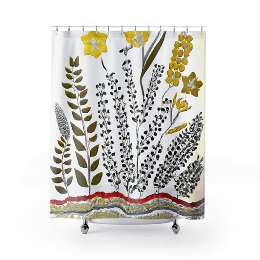 "Bohemian Floral Nature Shower Curtains" - Shower Curtain