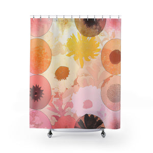 "Hand-Drawn Floral Boho Shower Curtain" - Shower Curtain