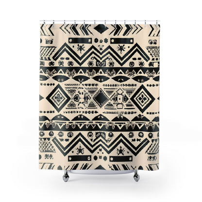 "Modern Bohemian Aztec Shower Curtain" - Shower Curtain