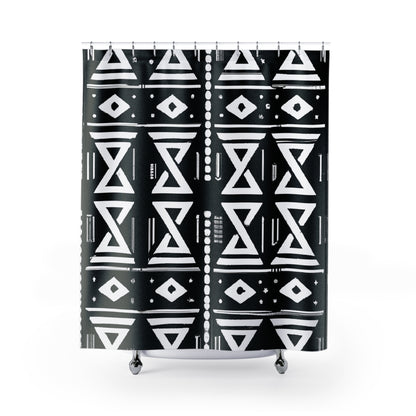 "Aztec Boho Shower Curtain: Ethnic Elegance" - Shower Curtain