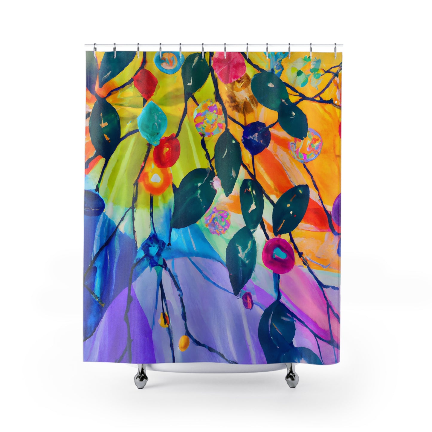 "Oh-So-Dreamy Boho Floral Shower Curtains" - Shower Curtain