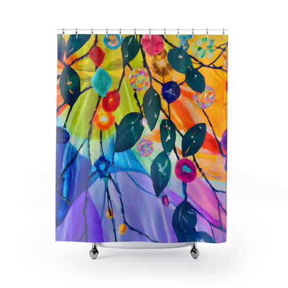 "Oh-So-Dreamy Boho Floral Shower Curtains" - Shower Curtain