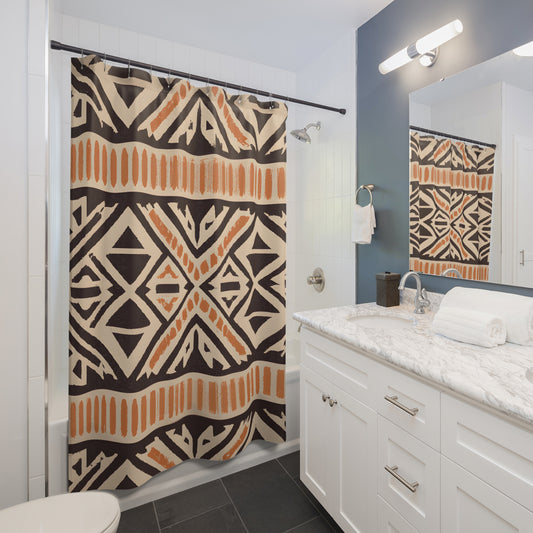 "Aztec Boho Shower Curtain: Timeless Elegance" - Shower Curtain