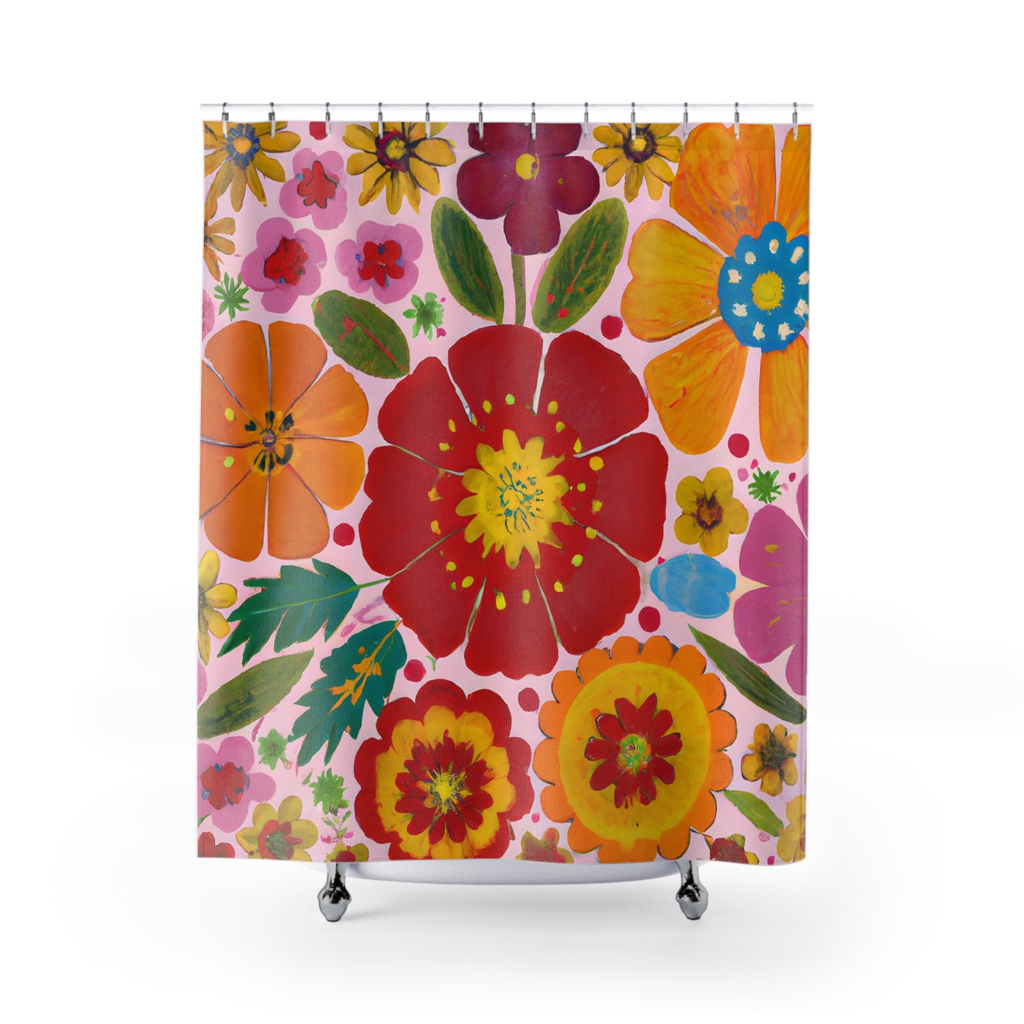 Blissful Nature Floral Boho Shower Curtain - Shower Curtain