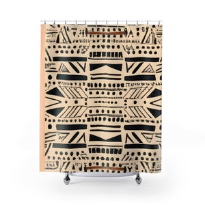 Aztec Boho Shower Curtain: Unique & Artistic - Shower Curtain