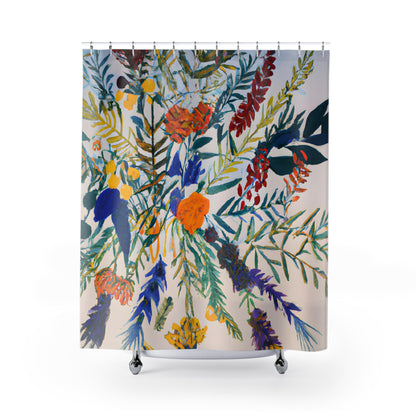 "Boho Floral Nature Shower Curtain" - Shower Curtain