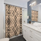 "Aztec-Inspired Boho Shower Curtain" - Shower Curtain