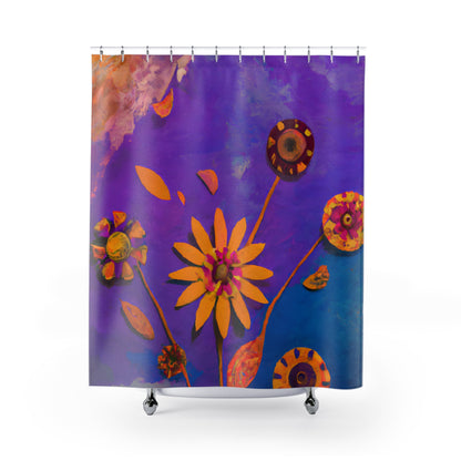 "Bohemian Floral Shower Curtain: Nature Feel" - Shower Curtain