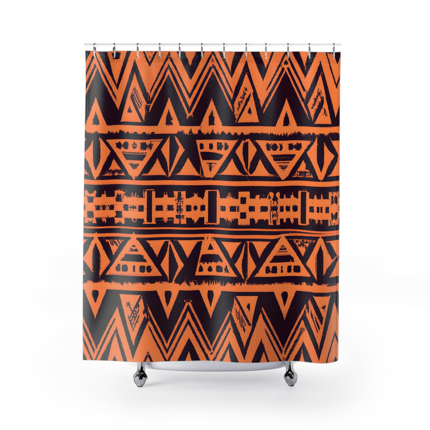 "Aztec-Inspired Boho Shower Curtain" - Shower Curtain