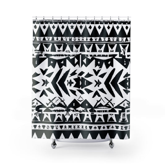 Aztec Boho Shower Curtain: Modern Bohemian! - Shower Curtain