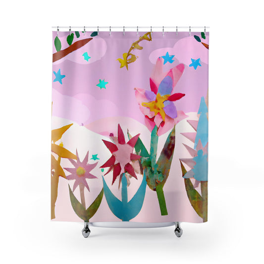 "Bohemian Floral Nature Shower Curtain" - Shower Curtain