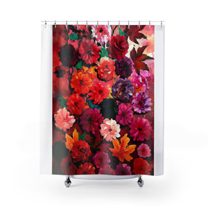 "Bohemian Floral Shower Curtain: Nature" - Shower Curtain