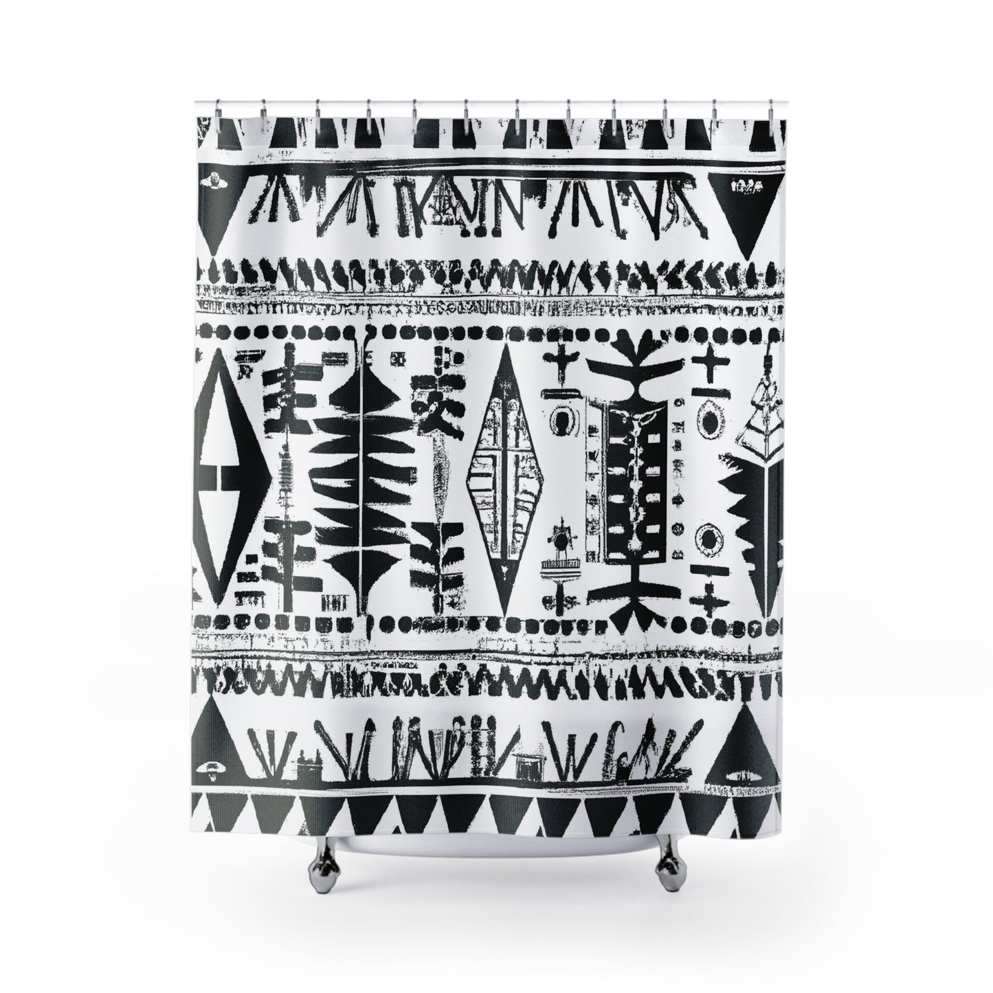 "Aztec-Inspired Boho Shower Curtain" - Shower Curtain